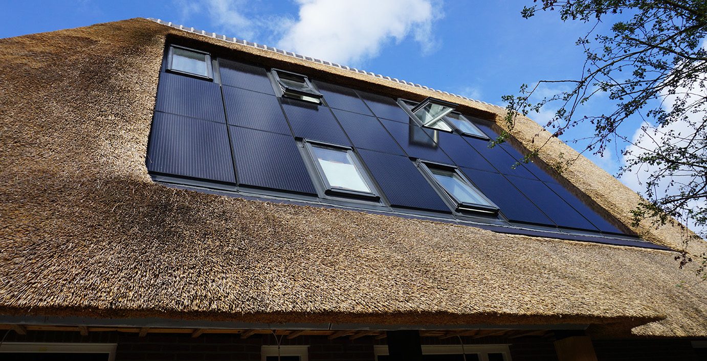 Eingebaute Sonnenkollektoren